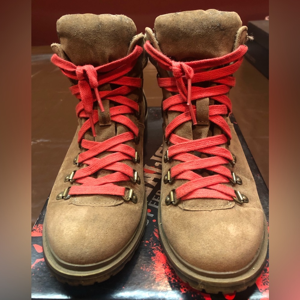 Cute Fergalicious brown mountain boot